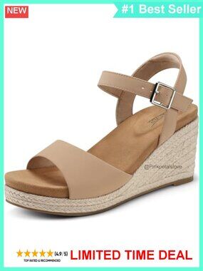 Women's Wedge Sandals Comfortable Dressy Platform Espadrilles Open Toe